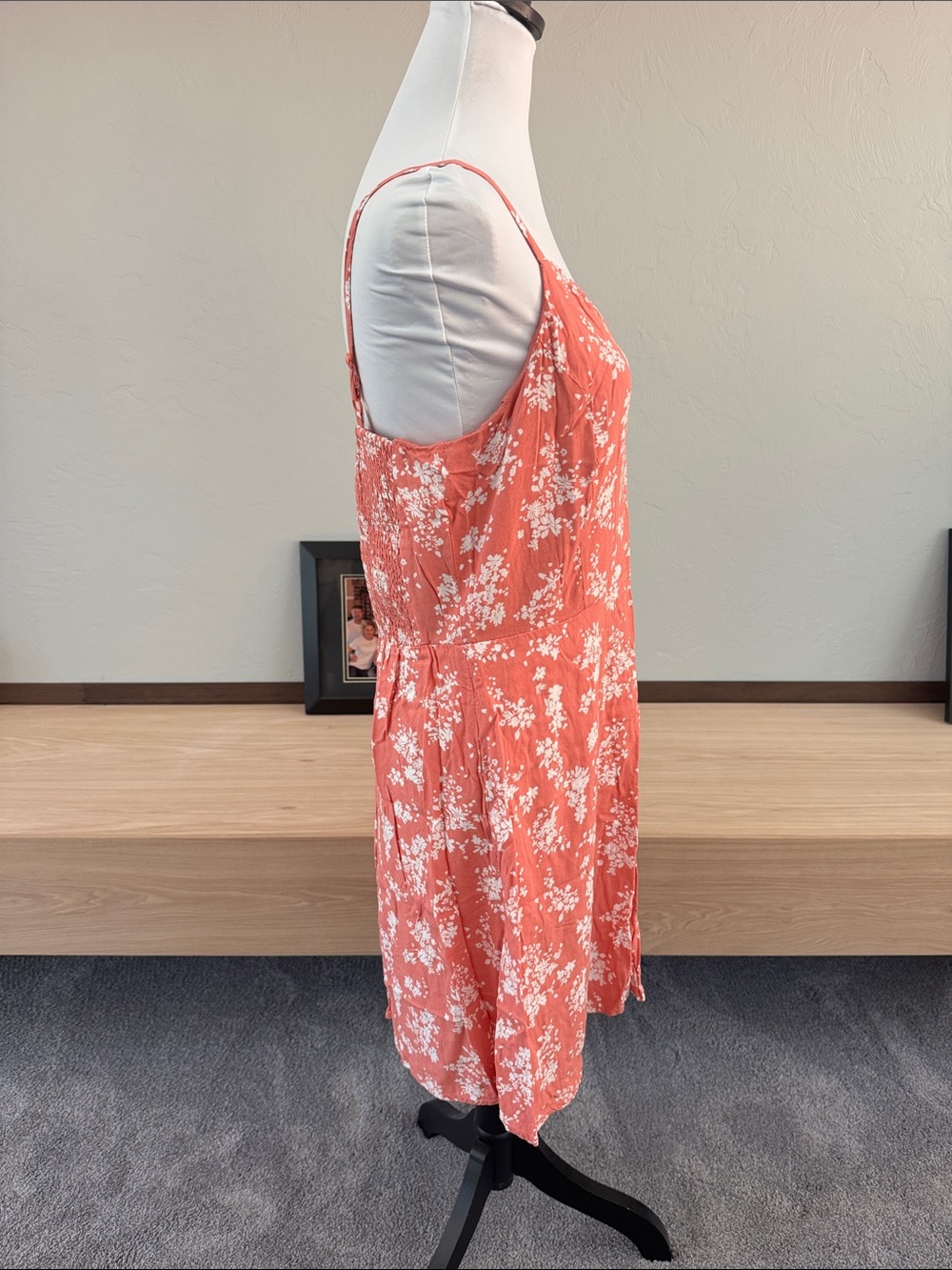 Maurices Coral Pink Floral SKATER Dress - Picture 2 of 7